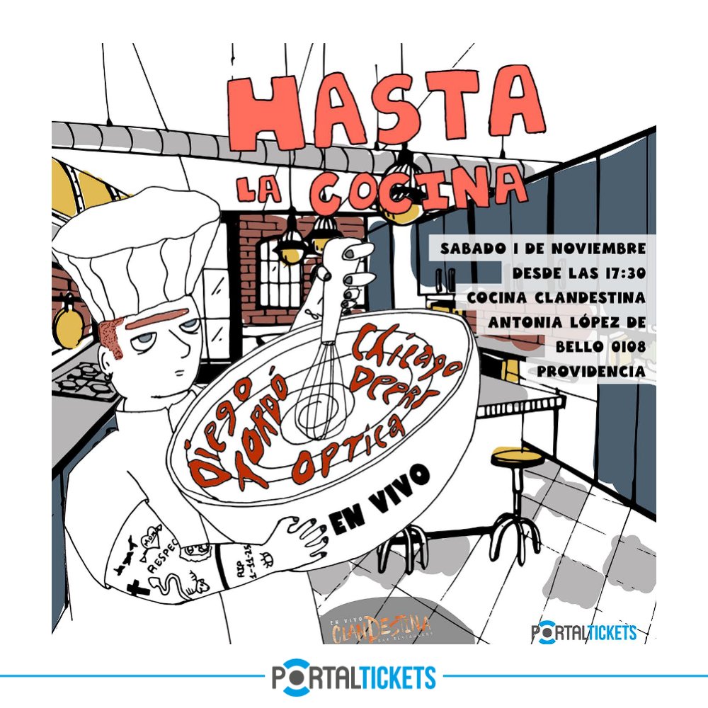 CHICAGO DEERS: Flyer CHICAGO DEERS + DIEGO TORDÓ + OPTICA EN COCINA CLANDESTINA