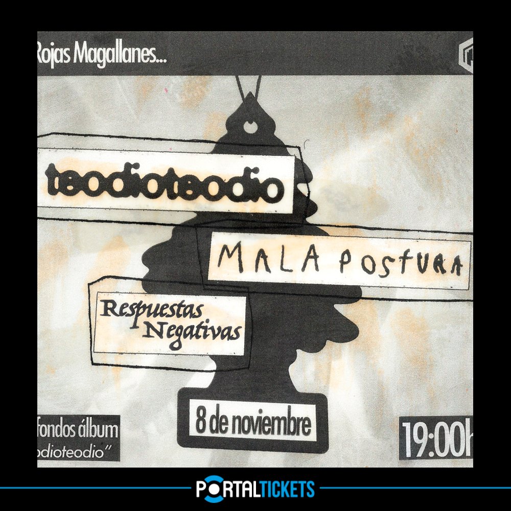 RESPUESTAS NEGATIVAS: Flyer TEODIOTEODIO: TOCATA PRO FONDOS PRIMER ALBUM EN ROJAS MAGALLANES