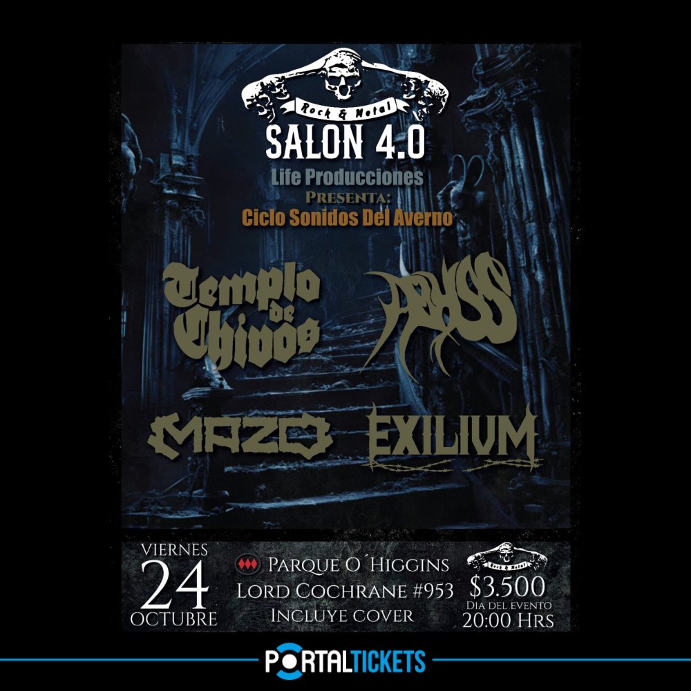 TEMPLO DE CHIVOS: Flyer CICLO SONIDOS DEL AVERNO EN SALÓN 4.0